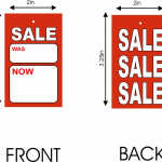 100/500 SALE CARDS TAGGING GUN PRICING GUN HANGER SWING SALE WAS NOW TICKETS