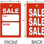 100/500 SALE CARDS TAGGING GUN PRICING GUN HANGER SWING SALE WAS NOW TICKETS