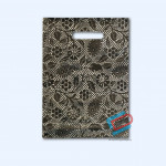 BLACK HEENA PLASTIC CARRIER BAGS