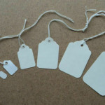 1000 New White Strung Swing Tie Tickets Price Label Tags