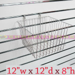 SLATWALL GRIDWALL SHALLOW WIRE BASKET LARGE SMALL MESH BASKET